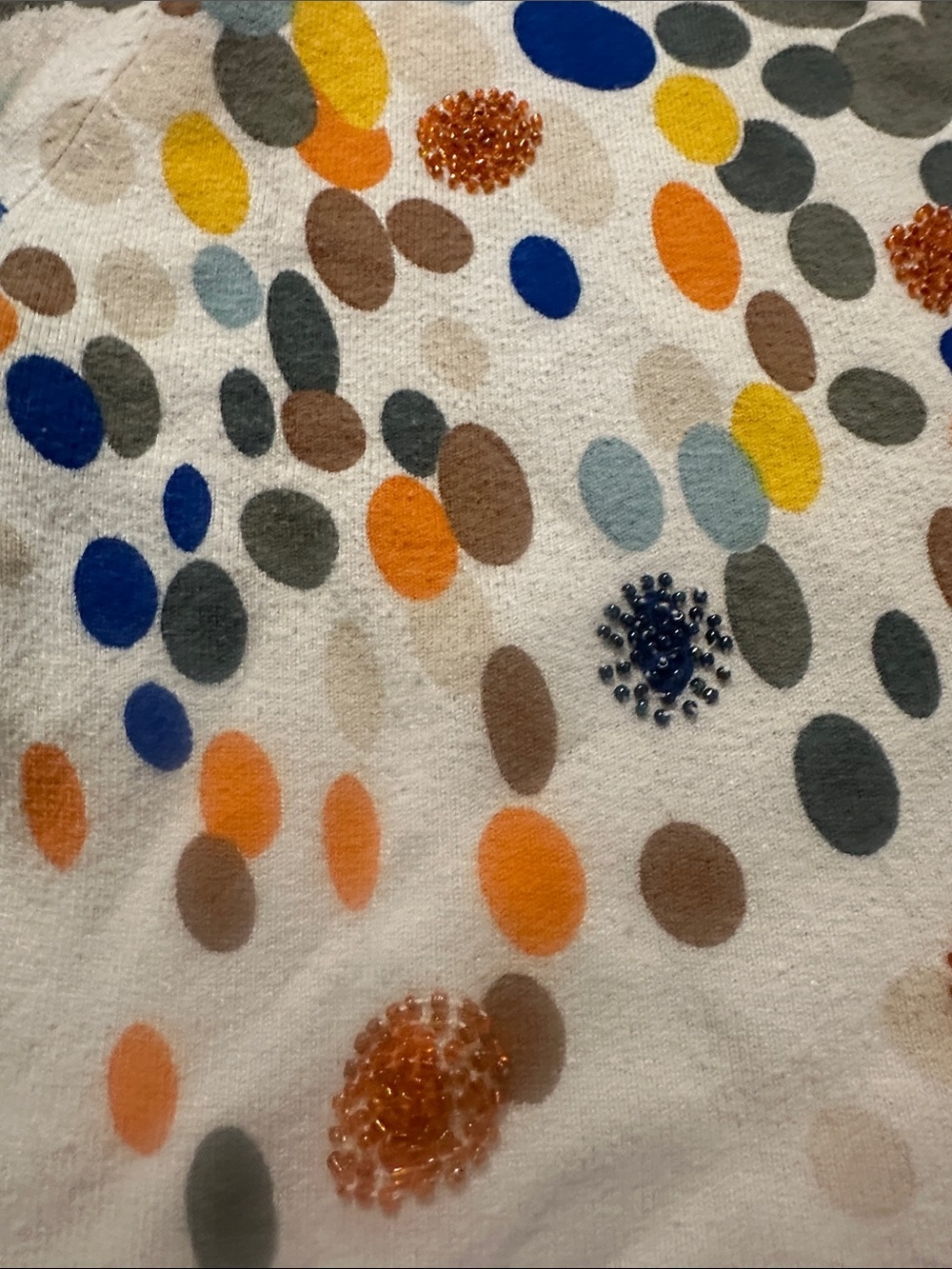 Jane Doe Crewneck Sweater with Multicolor Dot & Geometric Accents - Picture 5 of 8